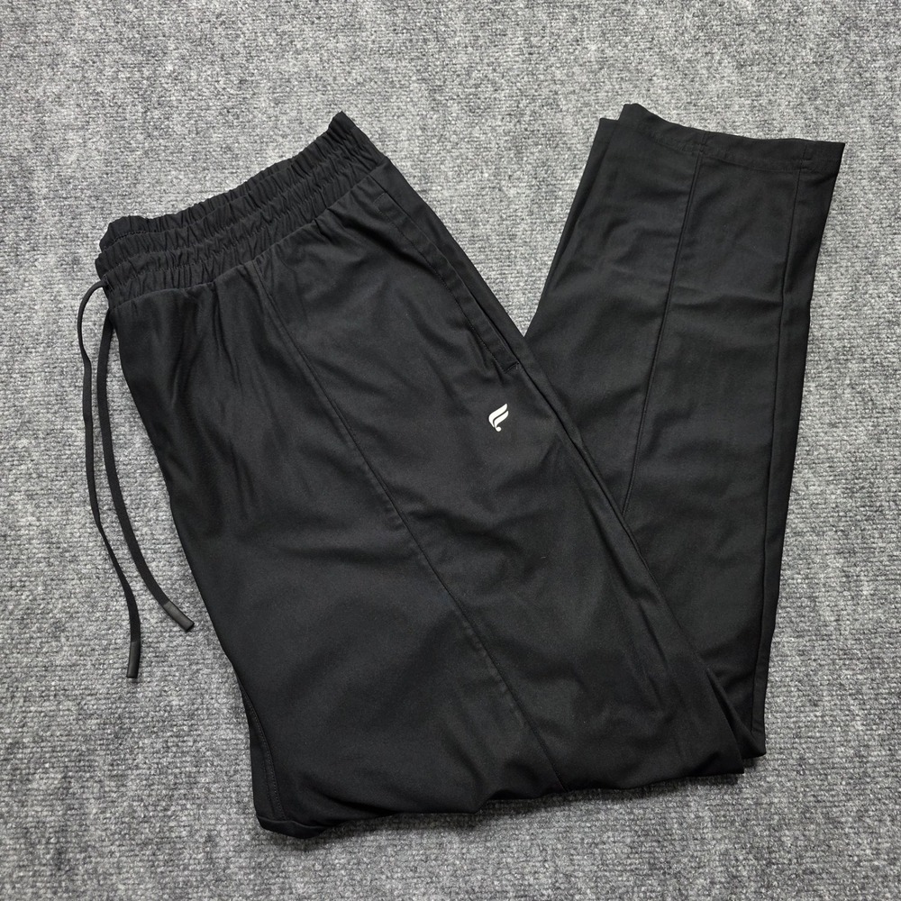 Fabletics Men's XL Black Training Pants Joggers Elastic Waist Drawstring 38x30